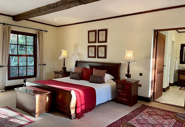 The Manor fireplace room