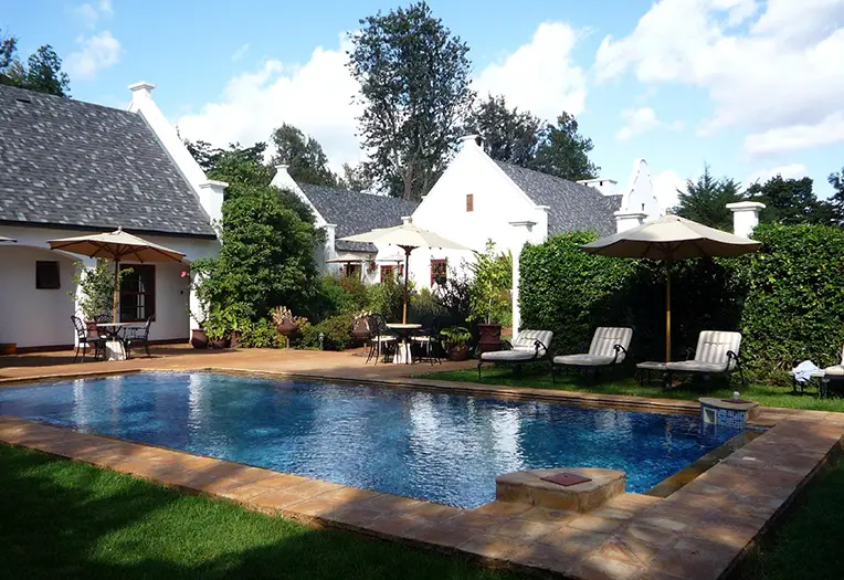 The Manor gardens and pool