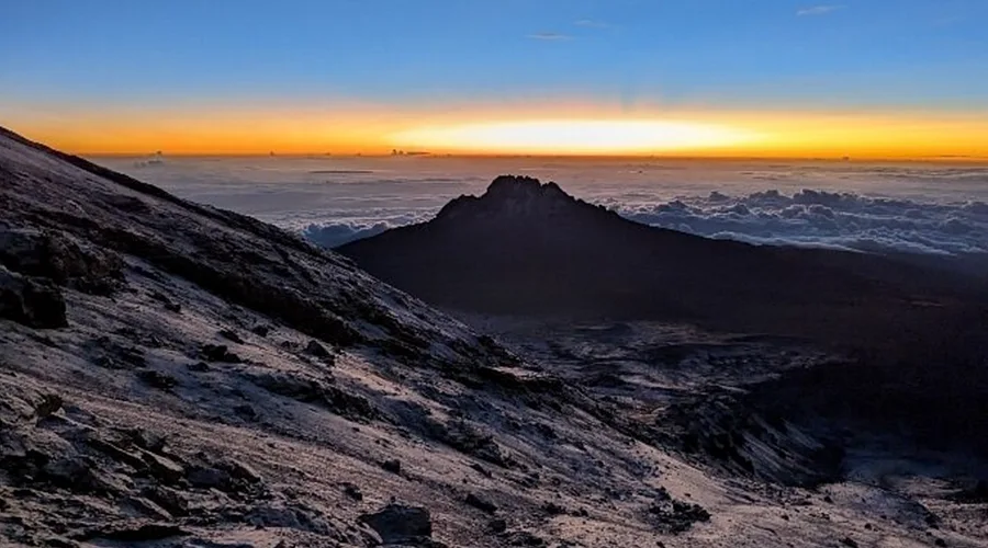 Acclimatization hike across Shira Plateau to Shira Cathedral and Shira 2 Camp