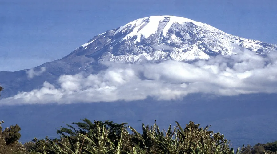 Moorland ridge climb to Horombo Hut with views of Kibo and Mawenzi