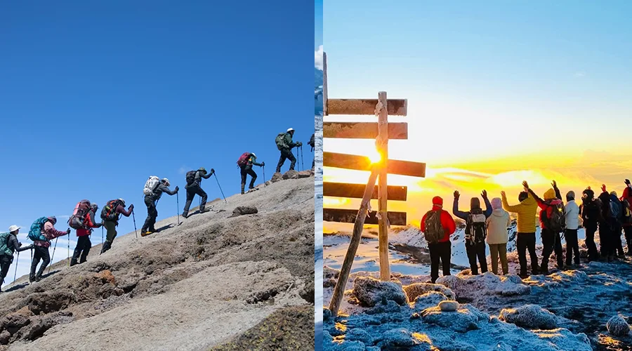 Climb to Lava Tower 4,640m for climb high sleep low acclimatization to Barranco Camp